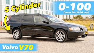 5Cylinder Volvo V70 25T Acceleration amp Review TURBO 209HP🚀 [upl. by Annaerb]