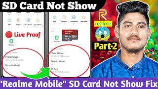 How To Fix quotRealme Mobile SD Card Not ShowingHidequot Part2 Fix  Sd Card Error Doesnt Support [upl. by Aizahs28]