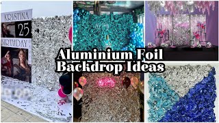 aluminium foil backdrop ideasfoil backdrop ideasfoil selfie boothfoil backdrop [upl. by Abert]