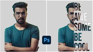 Photoshop Tutorial Text Portrait Effect in Photoshop [upl. by Lovering]