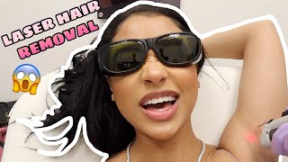 VLOG I GOT LASER HAIR REMOVAL FOR THE FIRST TIME COME WITH ME LaserAway [upl. by Otrebide178]