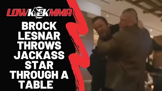 Brock Lesnar Throws Jackass Star Weeman Through A Table [upl. by Meredith948]