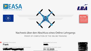 EU Kompetenznachweis für Drohnen Piloten A1A3 open Registrierung beim Luftfahrtbundesamt kostenlos [upl. by Uthrop]