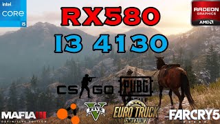 I3 4130  RX 580  TEST IN 7 GAMES  IN 2023 [upl. by Amie]