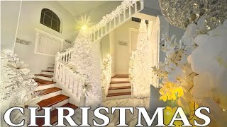 DECORATE FOR CHRISTMAS WITH ME  A WINTER WONDERLAND HOME christmas2023 [upl. by Anihcak402]