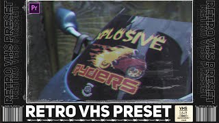 FREE RETRO VHS PRESET PREMIERE PRO [upl. by Asseralc]