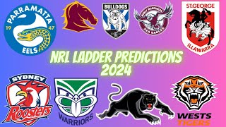 My Early NRL Ladder Predictions 2024 [upl. by Dixie821]