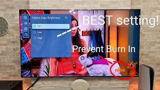 THIS is the best setting for LG OLED logo brightnessprevents BURN IN [upl. by Nanfa]