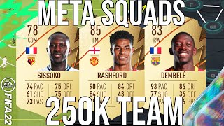 BEST META 250K TEAM SQUAD BUILDER TO GET MORE WINS  FIFA 22 [upl. by Yonit]