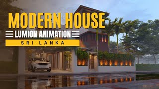 Modern house exterior Design walkthrough Animation in Sri Lanka  Lumion [upl. by Aicilif]