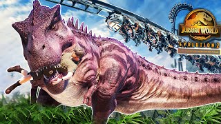 NEW TARBOSAURUS ROLLERCOASTER  UPDATE 8 amp DLC SHOWCASE  Jurassic World Evolution 2 [upl. by Fradin910]