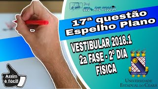 UECE20181  2a fase  Física  17a questão  Espelhos Planos [upl. by Scotney]