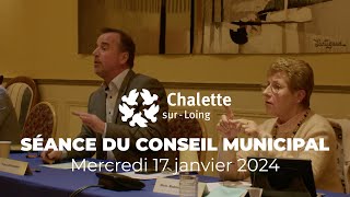 Conseil municipal du 17 janvier 2024 · ChalettesurLoing [upl. by Haskel]