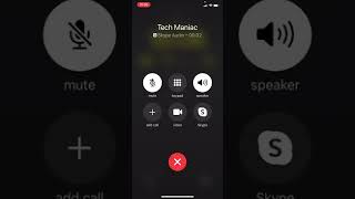 iPhone Skype Incoming Call iOS 16 [upl. by Aener]