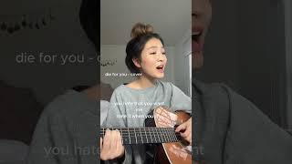 die for you the weekend ariana grande music cover guitar [upl. by Anitsugua]