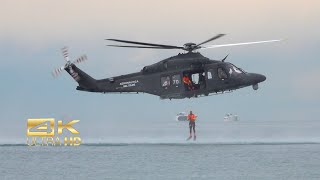 4K AgustaWestland HH139B AW139M Italian Air Force flying Display Jesolo Beach Airshow 2024 [upl. by Socher]