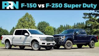 Ford F150 vs F250 Super Duty  12 Ton versus 34 Ton Pickup Trucks [upl. by Casta]