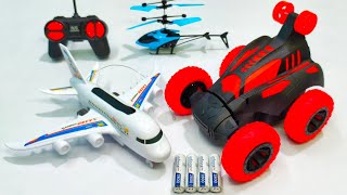 Radio Control Airbus A380 and Remote Control Racing Rc Car Unboxing helicopter aeroplane stuntcar [upl. by Lleihsad]