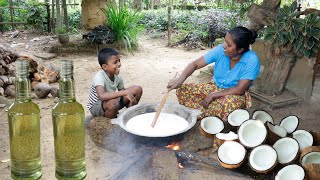 Homemade coconut oil  This is how I make pure coconut oil village kitchen recipe [upl. by Toole489]