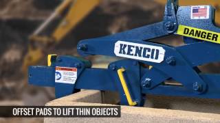 Kenco MultiLift Leg Adjustments  Pick up multiple sizes of heavy precast block and retaining wall [upl. by Breeze]