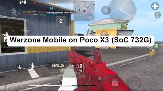 Trying Warzone Mobile on My Old Device Poco X3 SoC 732G [upl. by Ahsemrac]