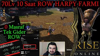 Rise Online 70Lv Warrior 10 Saat HARPY FARM amp riseonlinefarm riseonline [upl. by Sulakcin]