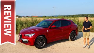 Alfa Romeo Stelvio Quadrifoglio QV 2021 im Test Review Akrapovič Soundcheck amp vs Giulia 🍀 [upl. by Cinimmod]