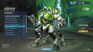 Overwatch Japanese Voice Lines  Orisa [upl. by Axia]