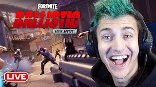 Ninja Plays Fortnite NEW First Person Mode Ballistic [upl. by Slaby]