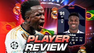 5⭐4⭐ 91 POTM VINICIUS SBC REVIEW LA LIGA PLAYER OF THE MONTH  FC 24 ULTIMATE TEAM [upl. by Satterlee717]