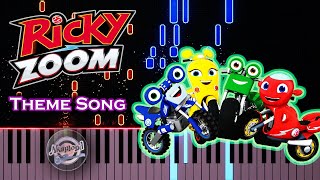 Ricky Zoom Theme Song Piano Cover and Tutorial [upl. by Ailima]