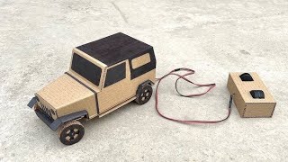 remote control car kaise banaencardboard sehow to make remote control car cardboard [upl. by Ayotyal198]