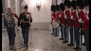 Queen Margrethe II of Denmarks New Year banquet for the Government 2023 [upl. by Reichel152]