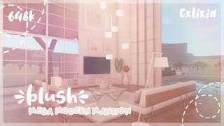 Bloxburg  Blush Summer Mega Mansion Interior Part 1  House Build  648k [upl. by Isbel]