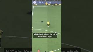 N’Golo Kante wins heart again Cleaned pitch during the AlIttihad’s match shorts [upl. by Naahs666]