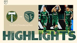 HIGHLIGHTS  Portland Timbers vs Sporting Kansas City  May 25 2024 [upl. by Hannahc662]