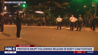 Protests erupt in DC following release of deadly police body cam footage [upl. by Chaves]