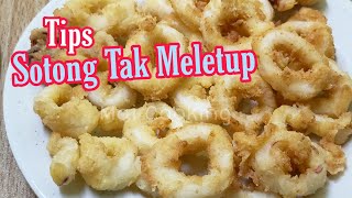 SOTONG GORENG TEPUNG tips sotong tak meletup tepung melekat elok [upl. by Polish]