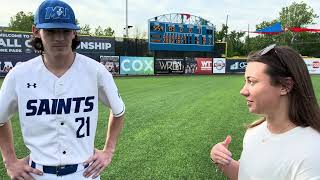 Marymount Baseball Postgame Interview  Atlantic East Tournament Game One [upl. by Ellekcir]