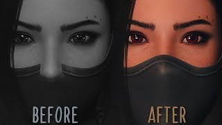 Mask Fitting Tutorial Using Bodyslide  Skyrim AE [upl. by Akcinahs]