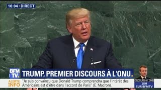 Trump à la tribune de lONU quotCest un honneur de me retrouver ici dans ma ville natalequot [upl. by Siesser]