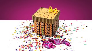 Amazing Diy Explosion Gift Box From Cardboard [upl. by Erfert]