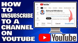 How To Unsubscribe To A Channel on YouTube Guide [upl. by Galer762]