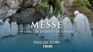 Messe depuis la Grotte de Lourdes  07102024 [upl. by Llertak245]