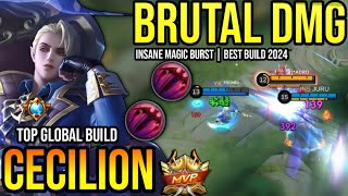 CECILION BEST BUILD 2024  TOP GLOBAL CECILION GAMEPLAY  MOBILE LEGENDS✓ [upl. by Devine]