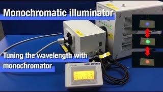 Tuning the wavelength  MAX303  CMS100Grating monochromator [upl. by Nirak197]