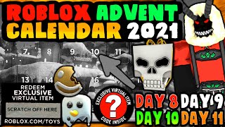 OPENING 4 DOORS AT ONCE ROBLOX ADVENT CALENDAR 2021 DAY 8 9 10 11 [upl. by Tani300]