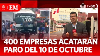 400 empresas acatarán paro del 10 de octubre  Edición Mediodía  Noticias Perú [upl. by Aleusnoc]