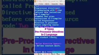 clanguage C Program Turbo C directivesinclanguage [upl. by Ahsat]