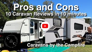 Pros amp Cons  10 Caravans reviewed in 10 minutes [upl. by Anada666]